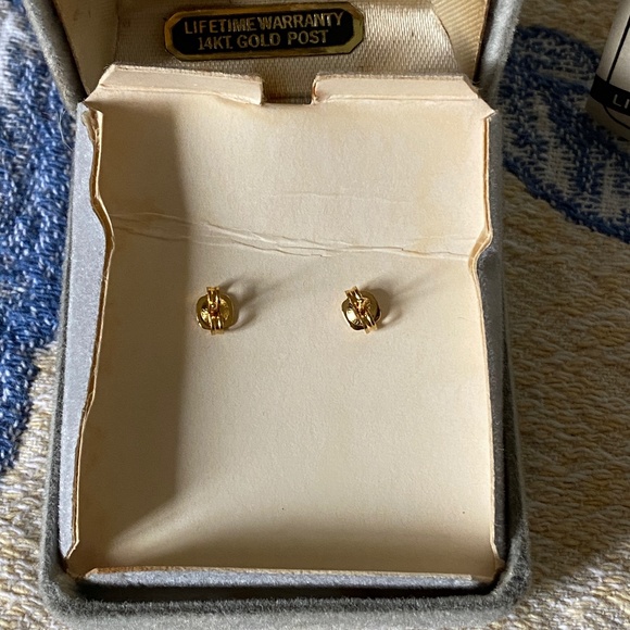 Tru-Kay I April Birthstone Earrings I 14KT GF - Picture 9 of 11